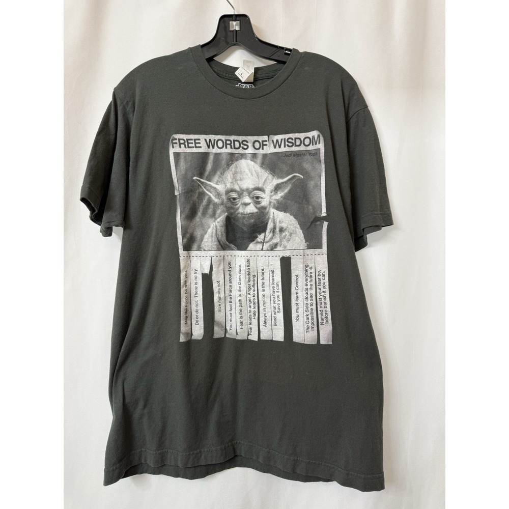 Star Wars Yoda‎ Free Words of Wisdom Mens Size Large T shirt Gray,  G68
